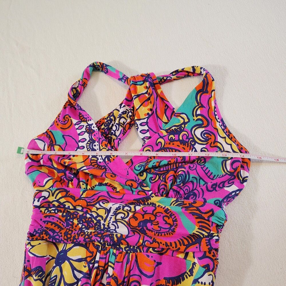 Lilly Pulitzer Womens Maxi Dress XS Multicolor Abstract Print Sleeveless Resort - Picture 8 of 10